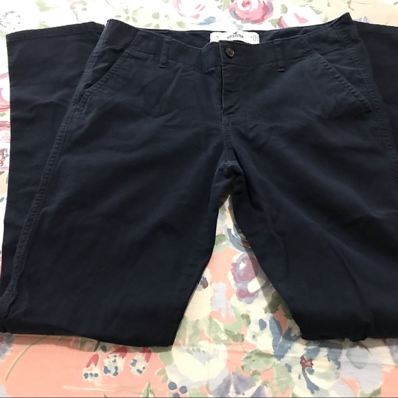 Hollister skinny navy blue chino pant 7R inseam 31 - Picture 3 of 8